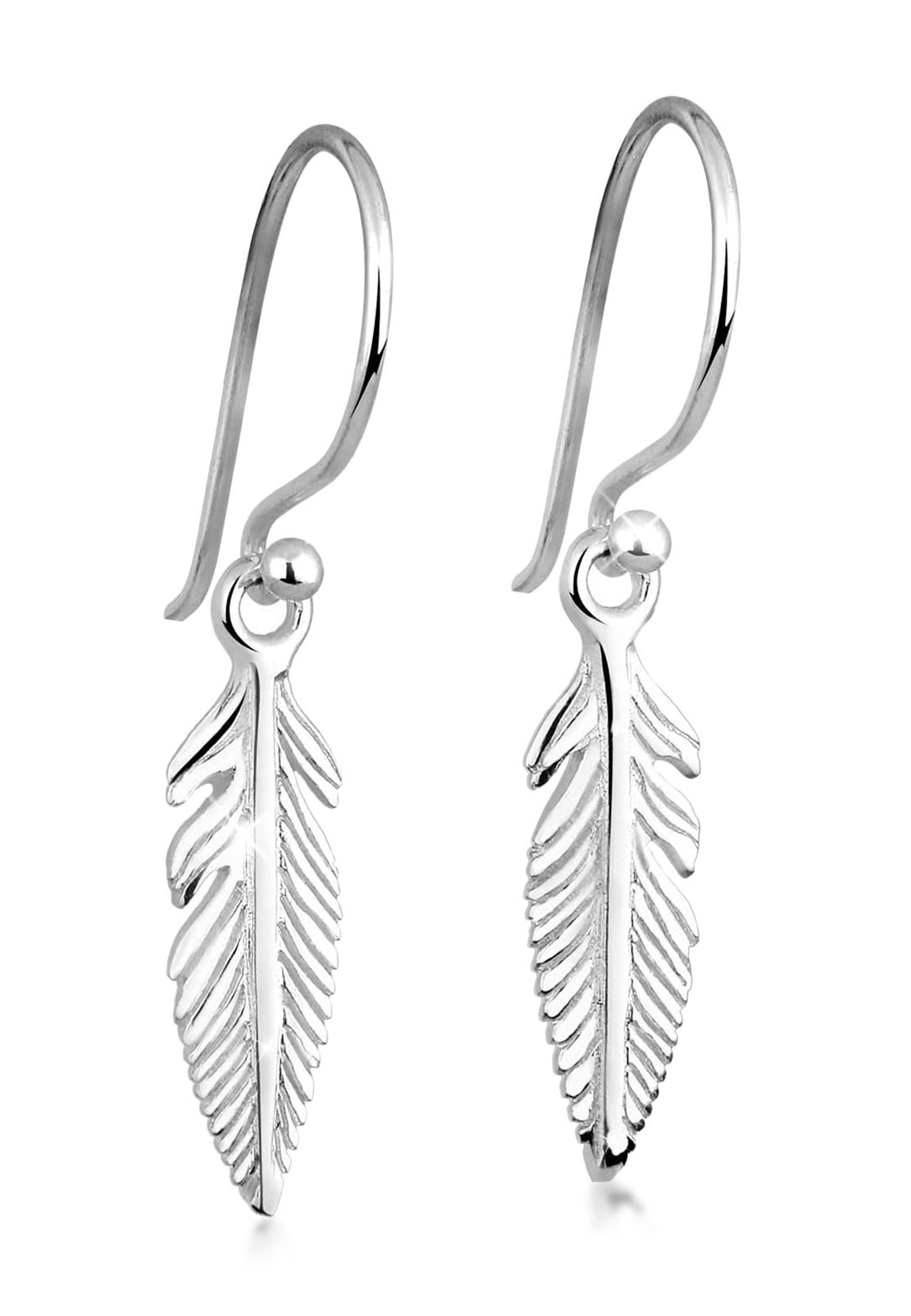 Elli Earrings Women Filigree Feather Boho Festival 925 Sterling Silver