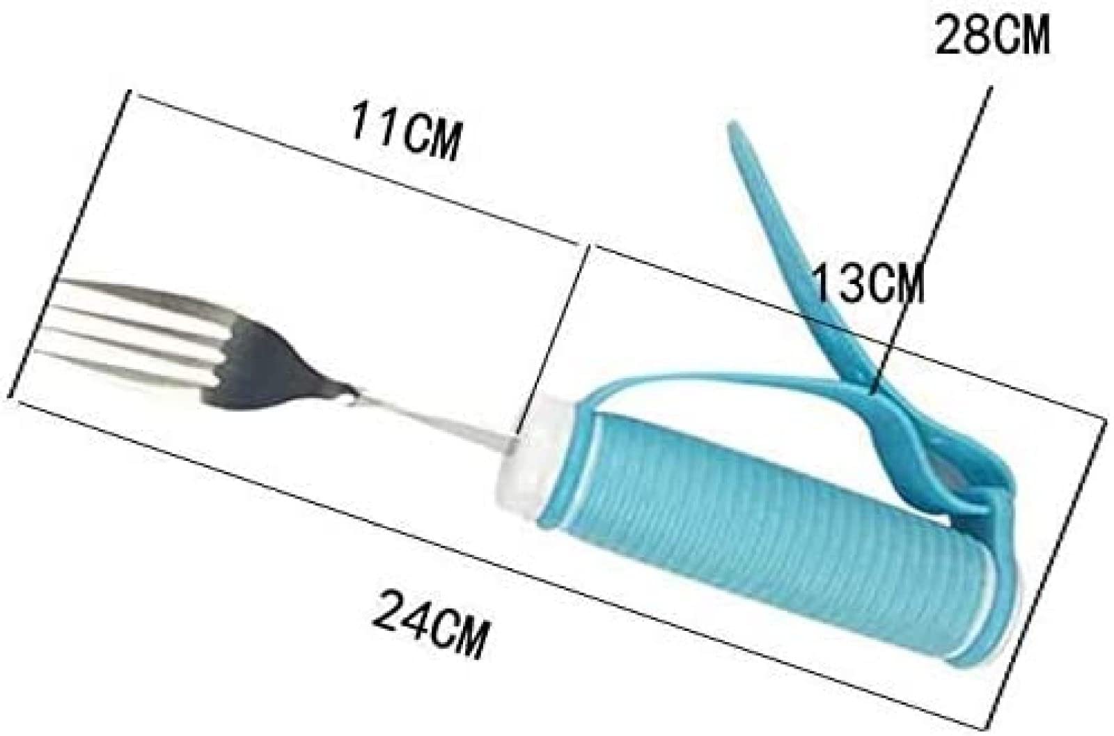 Utensilios para Comer adaptables para Personas Mayores/Artritis/Agarre Manual débil y discapacitados, vajilla de fácil Agarre para Parkinson y temblores de Manos: Ayuda para Comer Cubiertos
