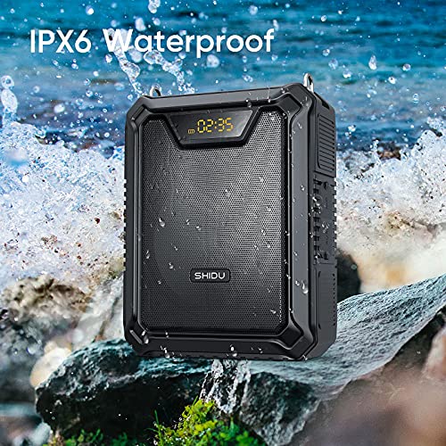 Image of 30W Voice Amplifier Wireless Microphone, SHIDU Classroom Microphone for Teachers Wireless Bluetooth Voice Speaker Portable PA Systems Speaker for Teachers,Classroom, Meetings and Outdoors