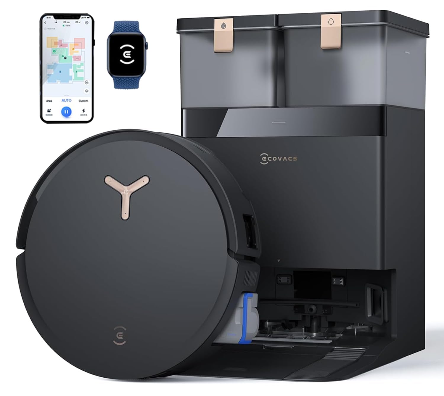 ECOVACS DEEBOT X8 PRO Omni 2 in 1 Robot Vacuum Cleaner & Mop,2025 Launch,18000Pa,6400 mAh Battery,OZMO Roller Self-Wash Mopping,75° Hot Water Mop Washing,Auto Cleaning Solution,Hot Air-Drying,320 Mins