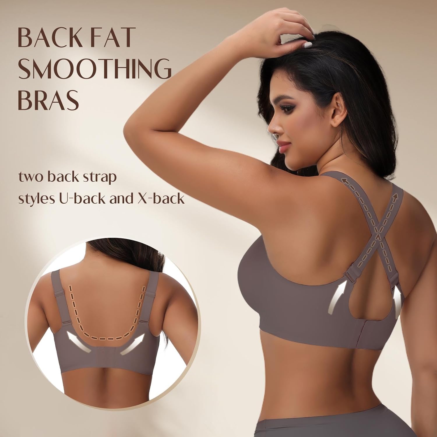 Wireless Comfy Bra for Women, V Mesh Full Coverage T-Shirt Bra Supportive Bralette No Underwire Seamless Sports Bras - Image 5