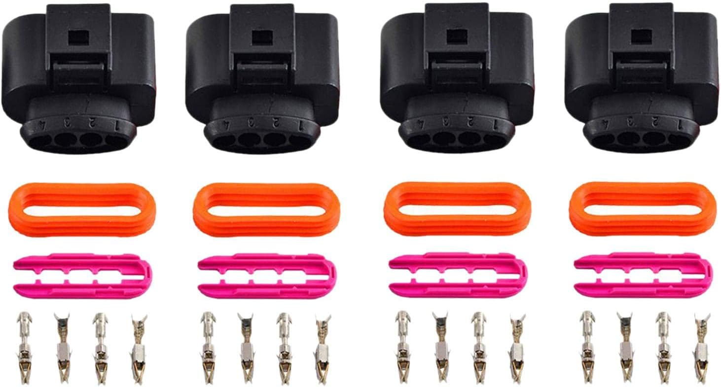 4X Ignition Coil Connector Plug Easy Installation for A8 Parts Replace Female Head|Home & Garden