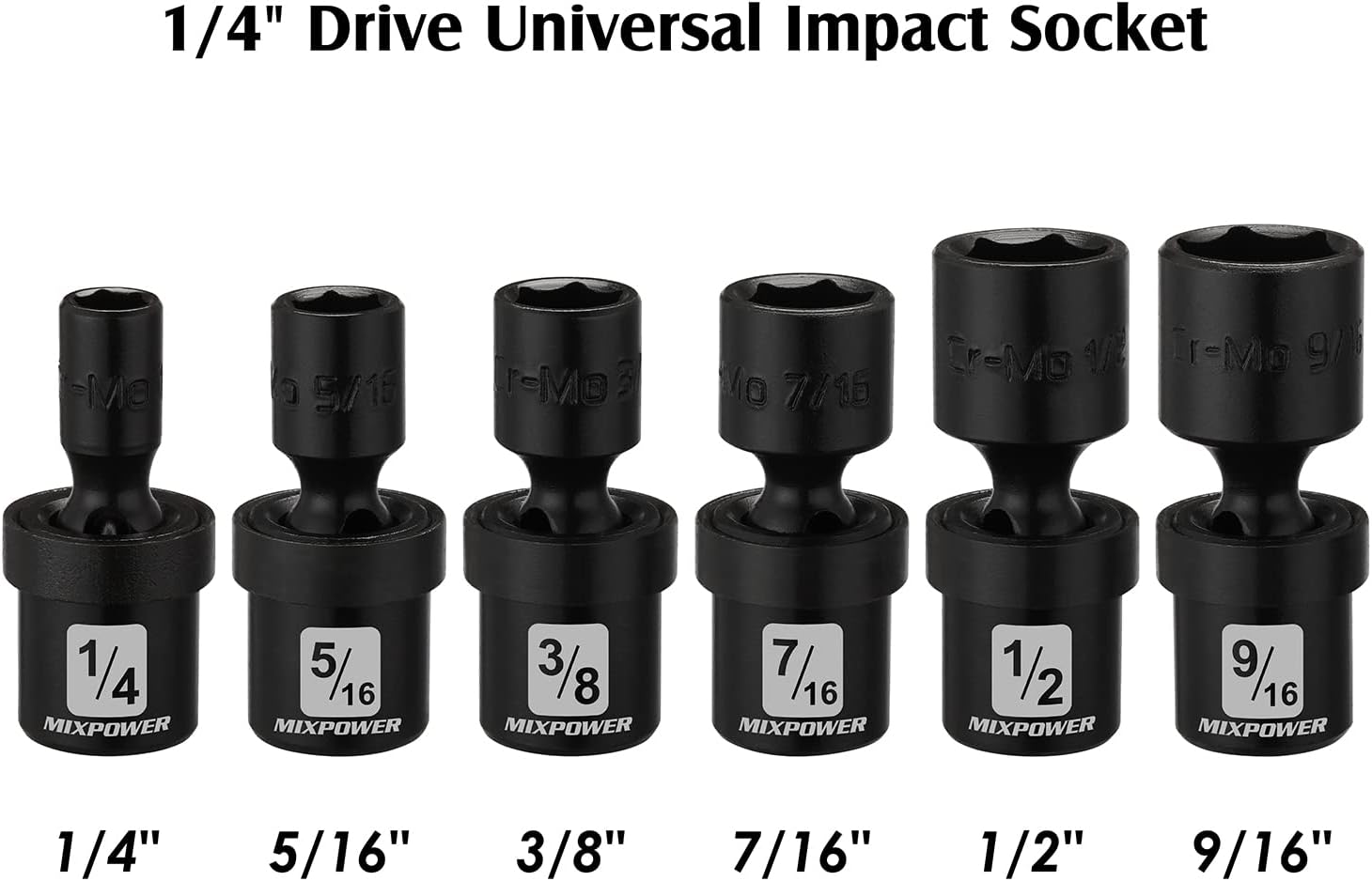 GEARWRENCH Juego De 8 Llaves De Vaso De Impacto Métrico De 6