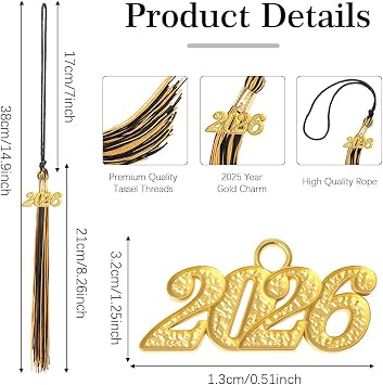 Black Mix Gold 2026 Tassel