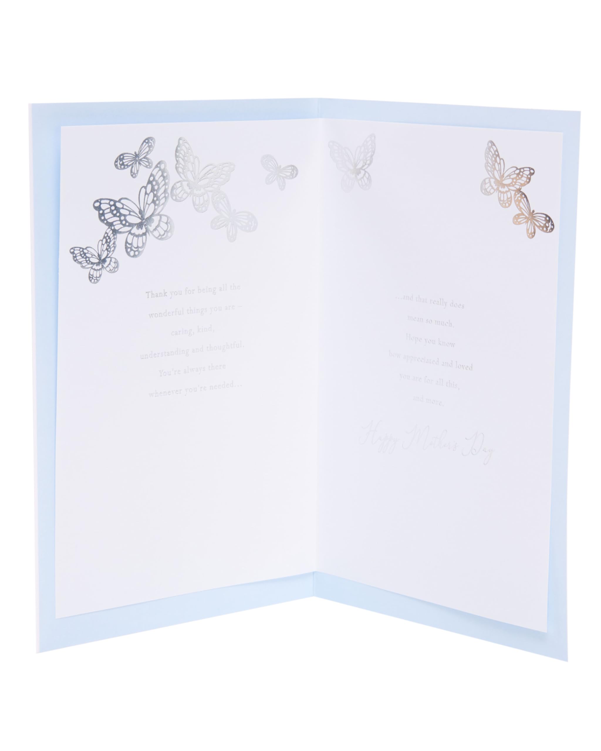 UK Greetings Mother's Day Card for Her - Light Blue Design, 16.5 cm x 25.4 cm - Image 2