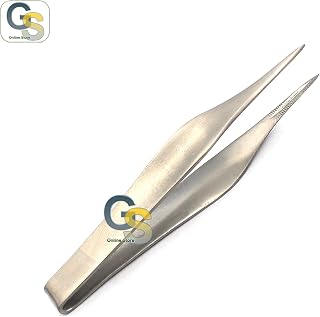 Micro Point Forceps, 3.5 Inch, 0.5 Ounce - Stainless Steel by G.S Online Store