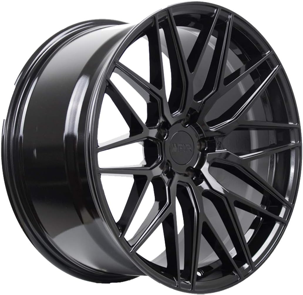 F1R F103 Gloss Black Wheel with Painted Finish (18 x 9.5 inches /5 x 100 mm, 38 mm Offset)