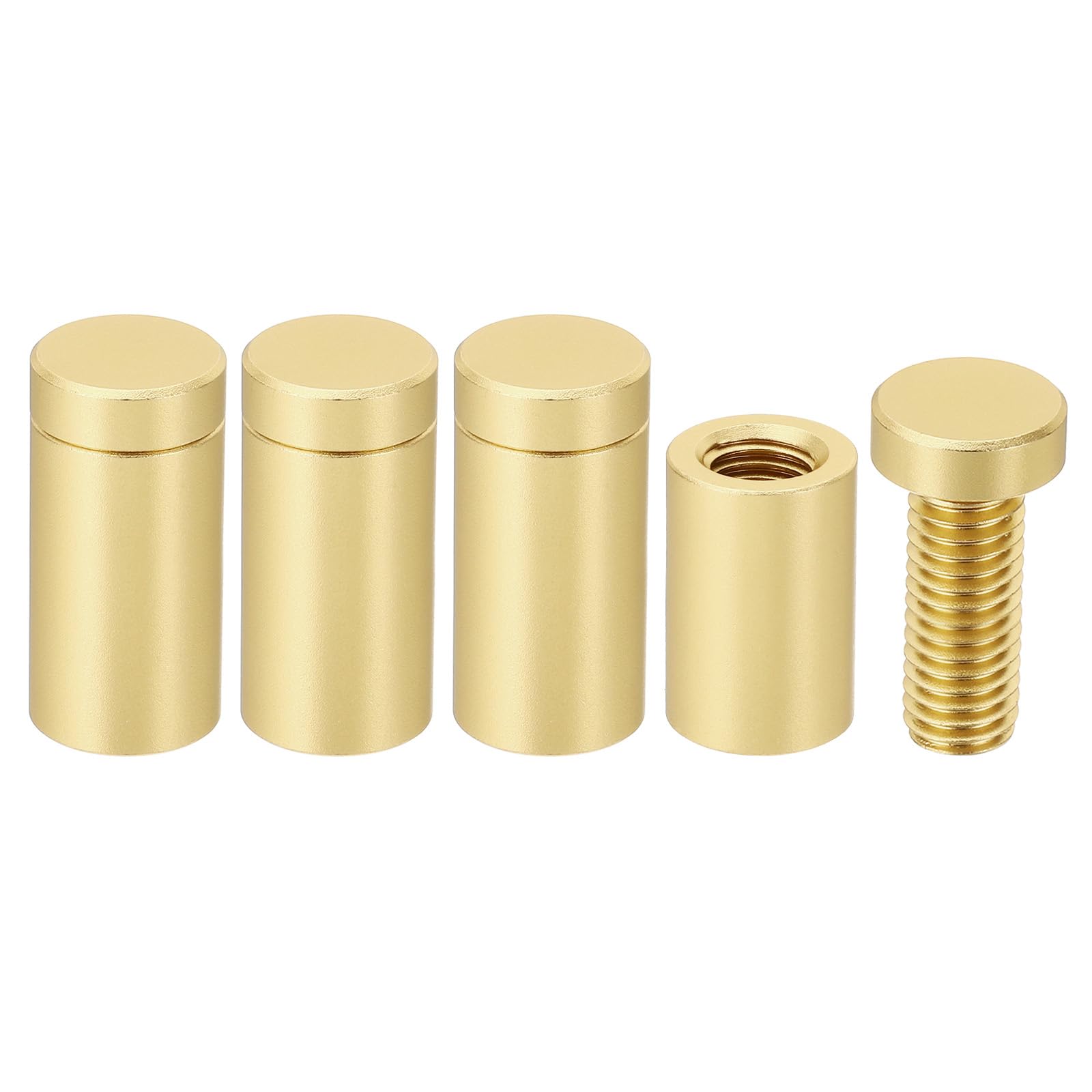 PATIKIL 1/2 x 1.2 inch Sign Standoff Screws, 4 Pcs Stainless Steel Wall Standoff Mounting Hardware Advertising Glass Nail for Hanging Acrylic Picture Frame Acrylic Panel, Rose Gold