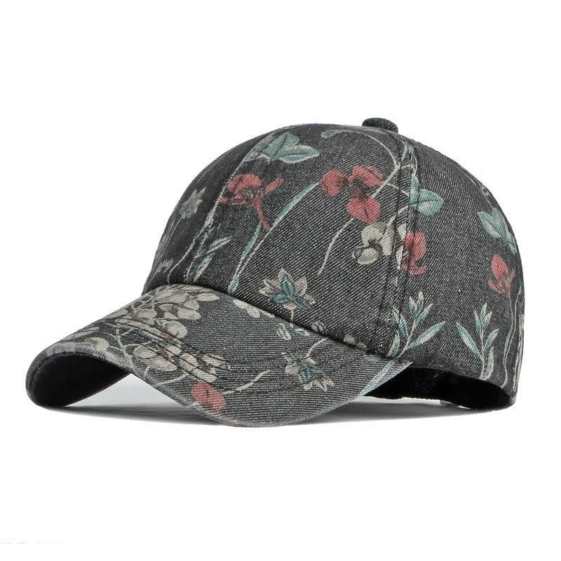 Casquette de baseball denim fleur Ldslyjr chapeau retro réglable outdoor