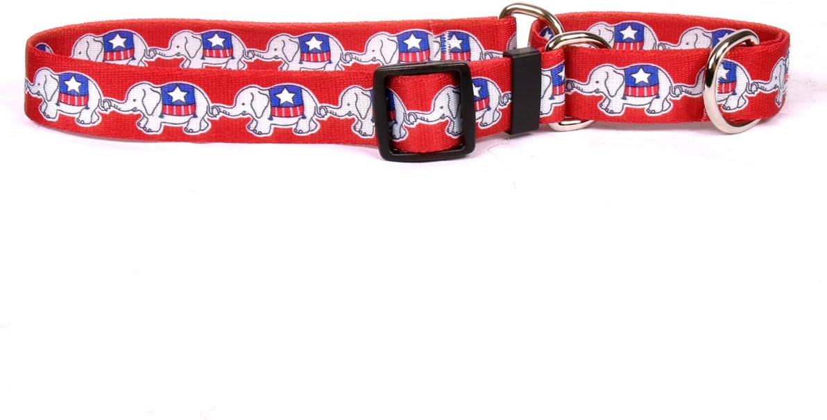 Yellow Dog Design Martingale Collar.Patriotic Paws, Medium 20"