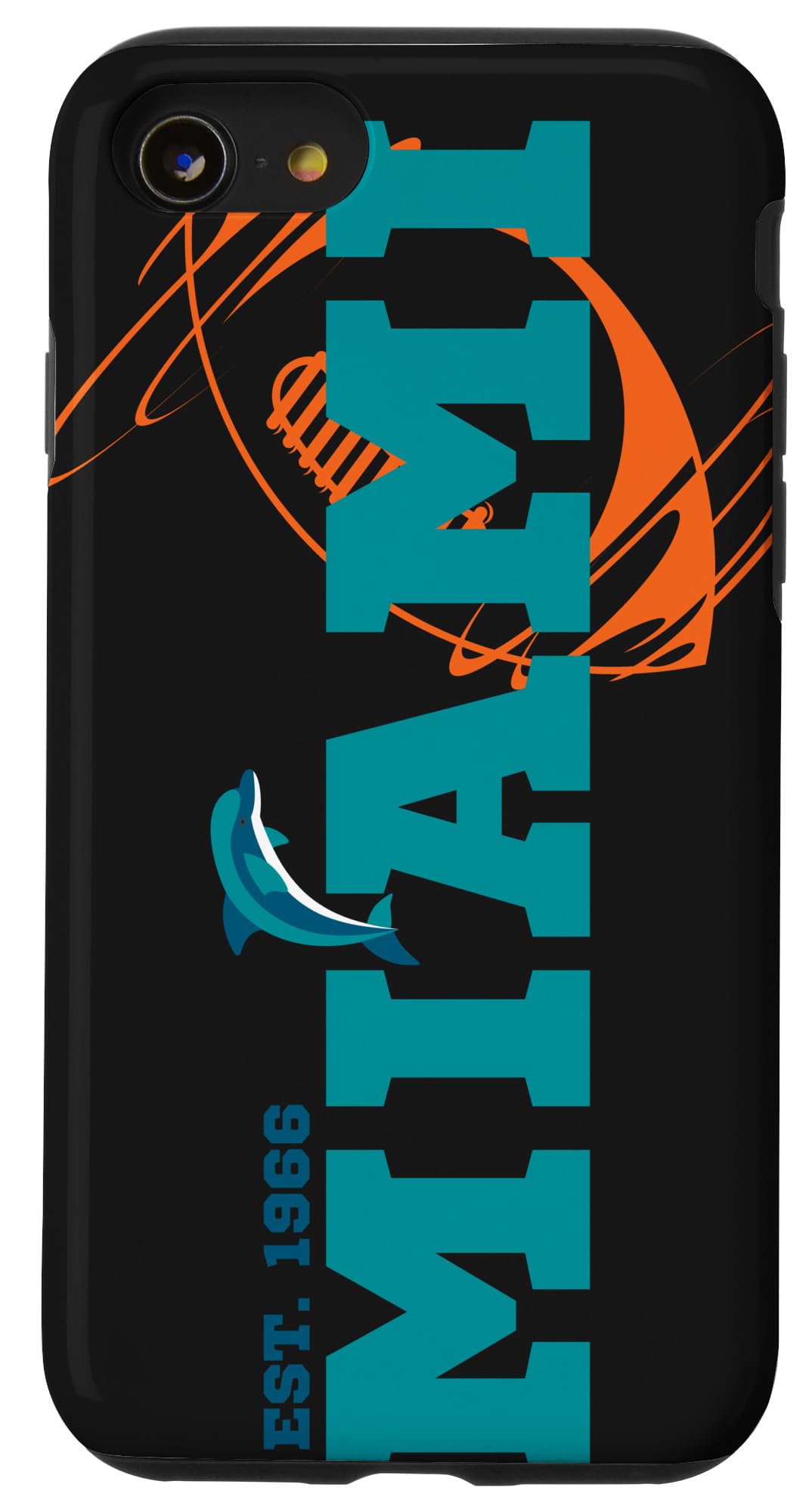 Miami Est 1966 Sports Team Novelty Athletic Dolphin Case for iPhone SE (2020) / 7 / 8