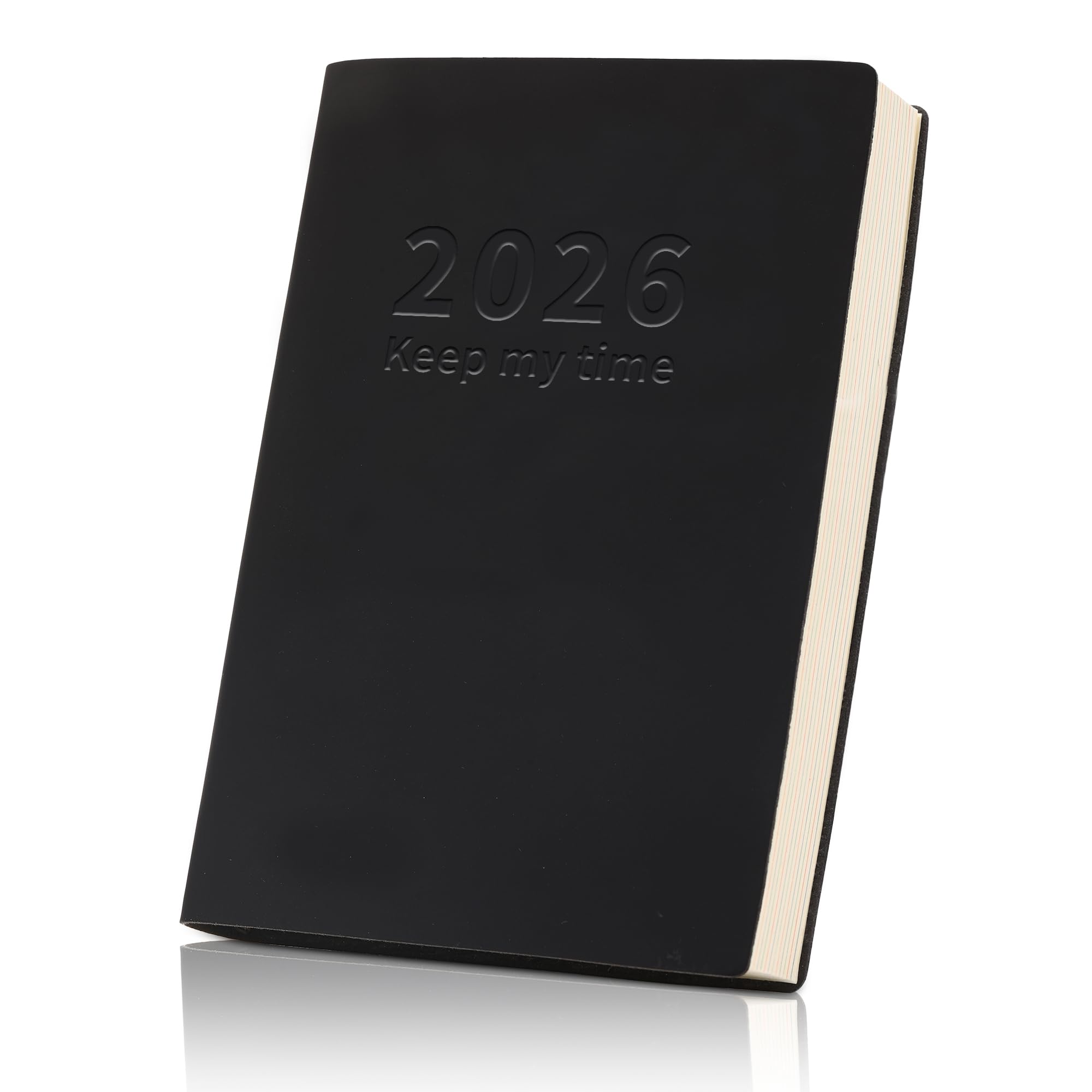 Kleiner akademischer Planer 2026, 14 x 9,9 cm, Hardcover, Wochen- und Monatskalender, weiches Leder, gebunden, niedlicher Planer, Ziel-, Gewohnheiten-Tracker, Organizer, Planungsbuch mit Registern