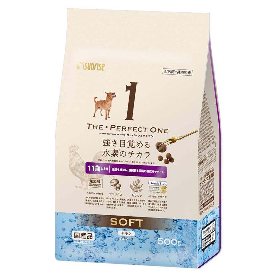 マルカン THE・PERFECT ONE ソフト チキン 11歳以上用 500g Amazon.co.jp: サンライズ マルカン ドッグフード THE・PERFECT