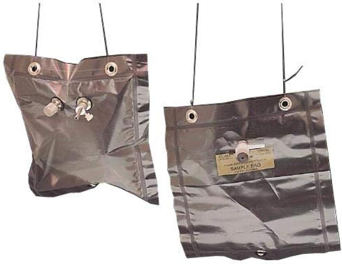 SKC 232-01 Teddler Sample Bags with Single Polypropylene Fitting, 2 Mil Thick, 1 Mil Height, 1 Mm Wide, 1 Liter Long, Borosilicate Glass (Pack of 10)