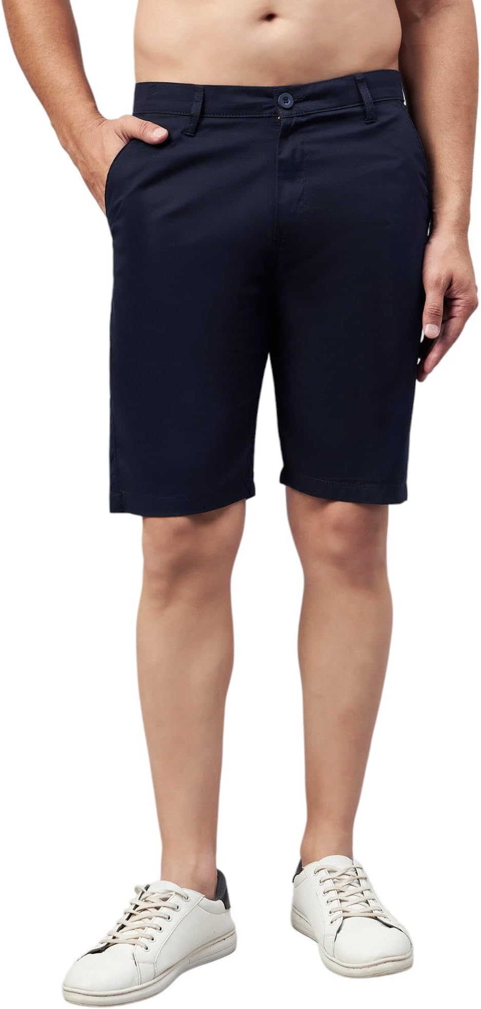 Men's Regular Fit Black Cotton Basics Shorts