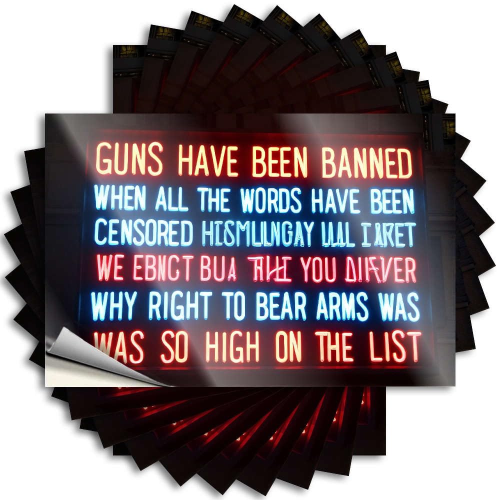 Quote Lake House Decorations Autumn Fire Water Guns Have Been Banned. - Scratch Resistant Stickers(6X9CM)