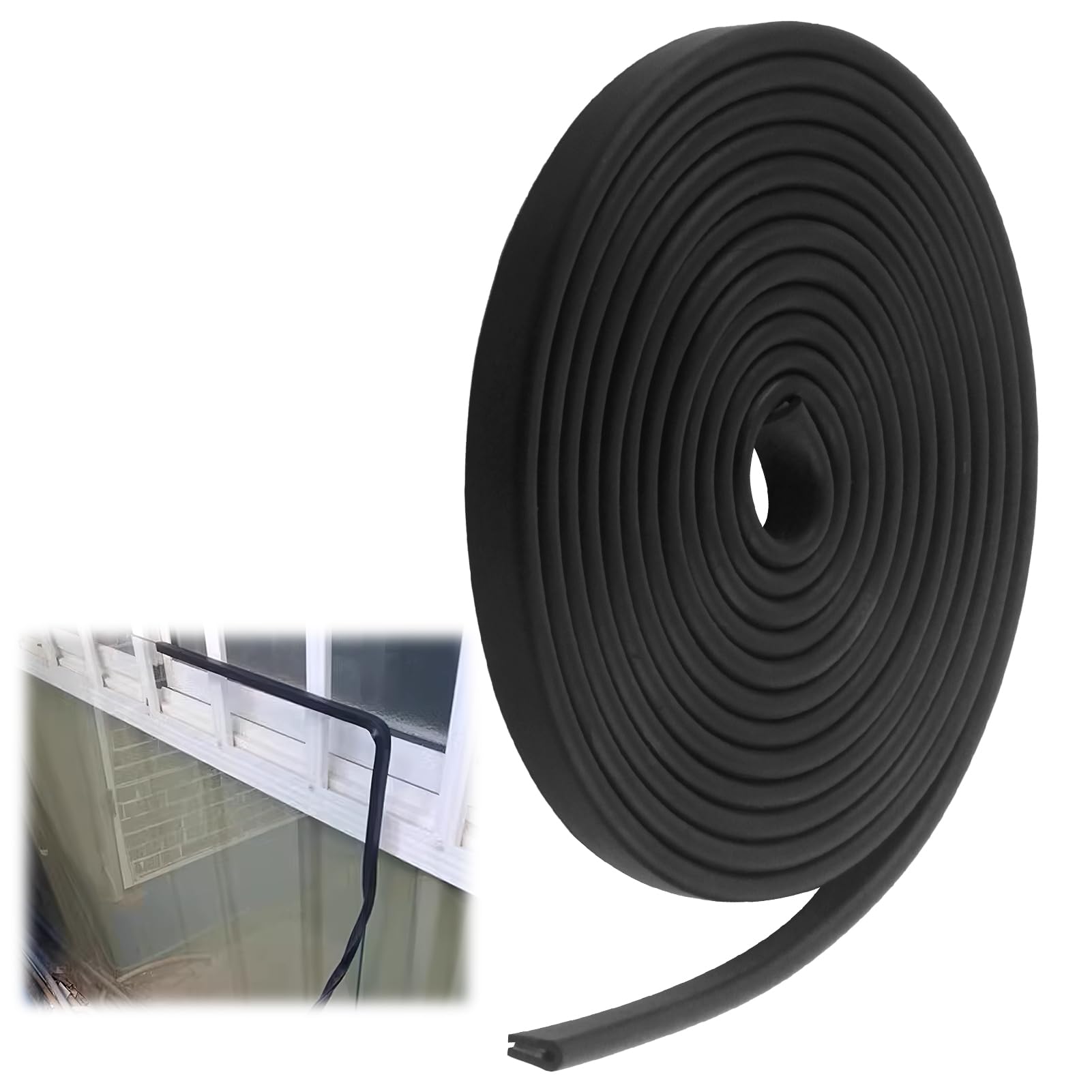 Protection de bords en caoutchouc EPDM en forme de U, 1,5 mm x 6 m, protection des bords en forme de U, pour tôles, portes de voiture, trappes et coins de table