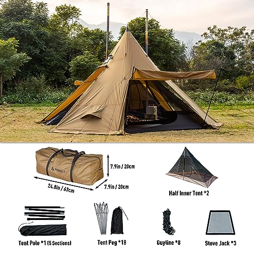 Carpa piramidal para camping POMOLY Bromance 70 para 6 personas miniatura 2