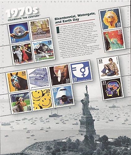 US Stamp - 1999 Celebrate the Century 1970s - 15 Stamp Sheet - #3189