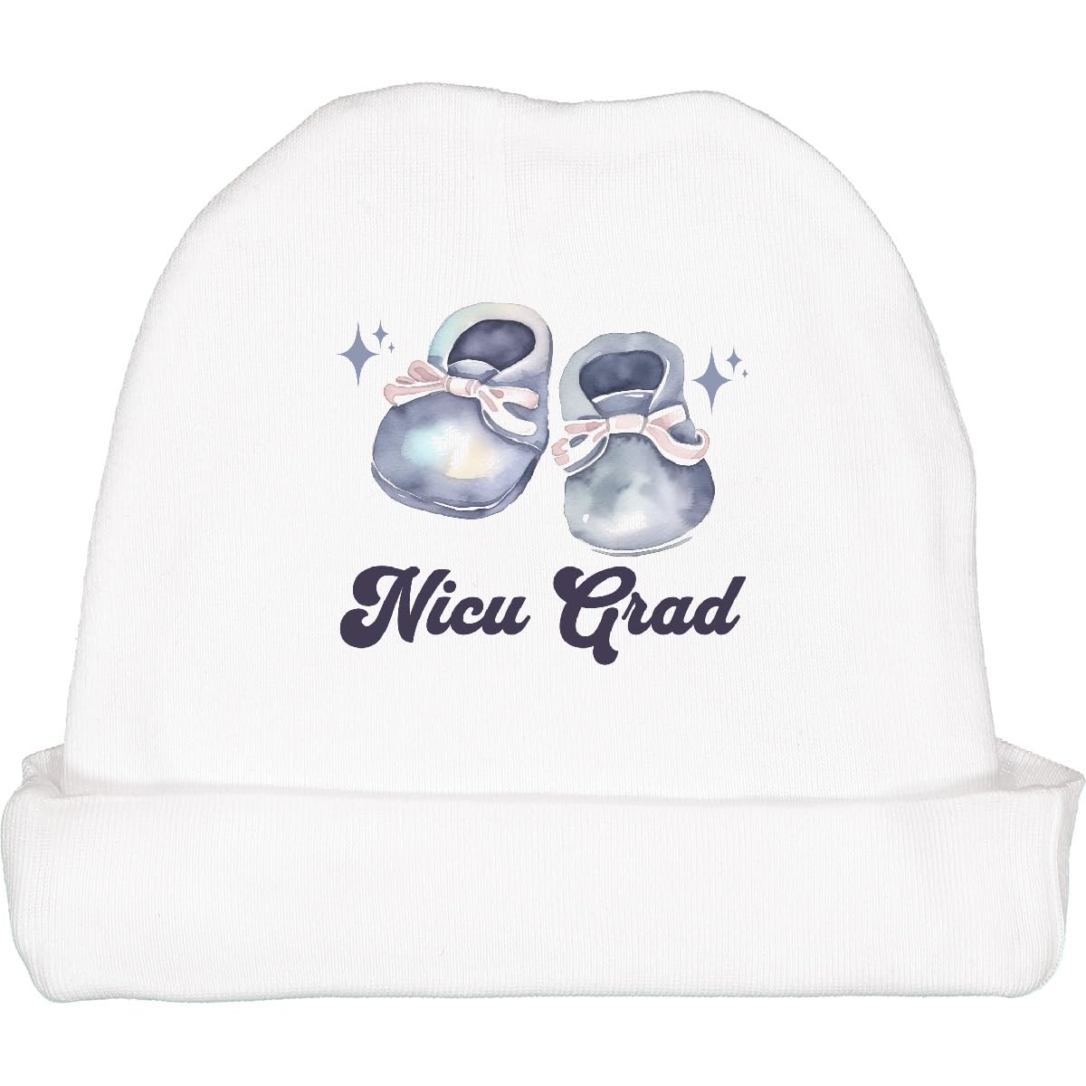 inktastic NICU Grad Baby Booties Cute Baby Beanie Hat Small White 4382e