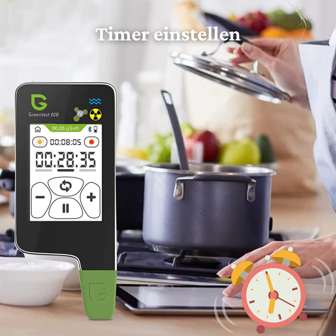 Greentest Eco 5 6in1 Rilevatore di Nitrati e Radiazioni TDS Geiger Counter Portatile (Nero)