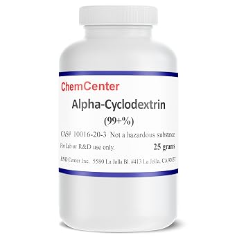 Alpha-Cyclodextrin, High Purity Powder, 99% min., 25 Grams