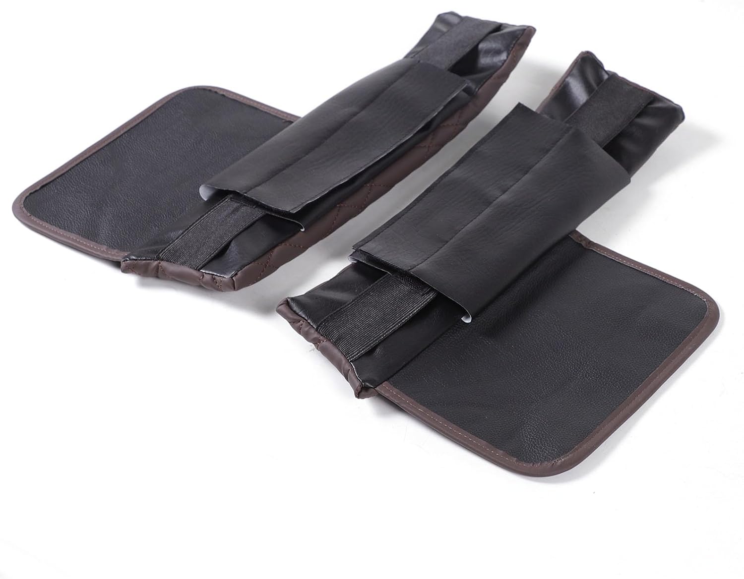 Sekhyna Car Center Console Cover Compatible with BMW 7 Series G70 2023-2025,Center Seat Armrest Cover Pad Leather Cushion Anti-Scratch Protector with Side Mobile Phone Storage Pockets (Brown)