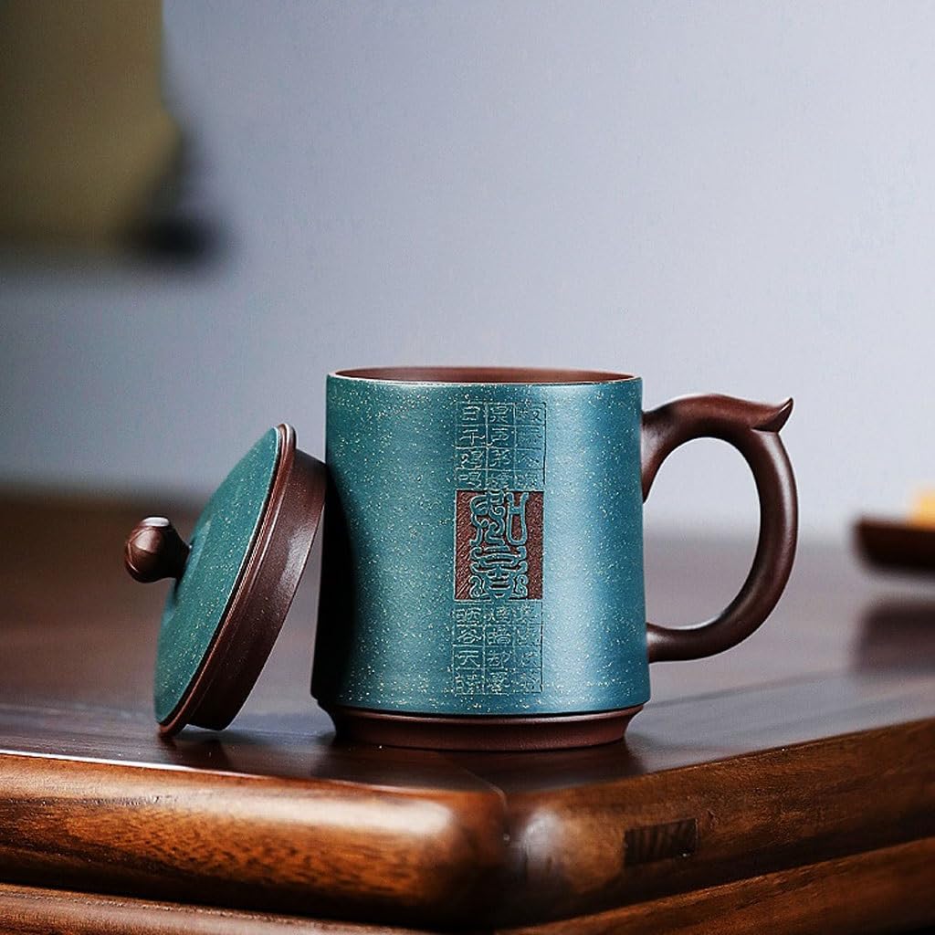 Matcha Filiżanki Domowy Kubek z Uchwytem Fioletowy Piasek Kubek Ręcznie robiony Kubek Do Herbaty 460 ml Popołudniowa herbata Fortune Study Kubek do herbaty Zestaw do herbaty Kubek do herbaty