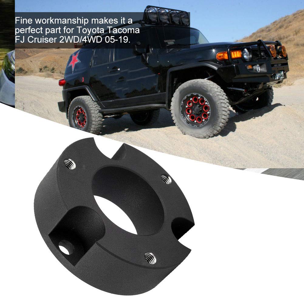 Zestaw podnośnika do poziomowania przedniego 3-calowe aluminiowe elementy dystansowe zawieszenia obrabiane CNC do dużych obciążeń dla FJ Cruiser 2WD 4WD 2005 2019 Czarny