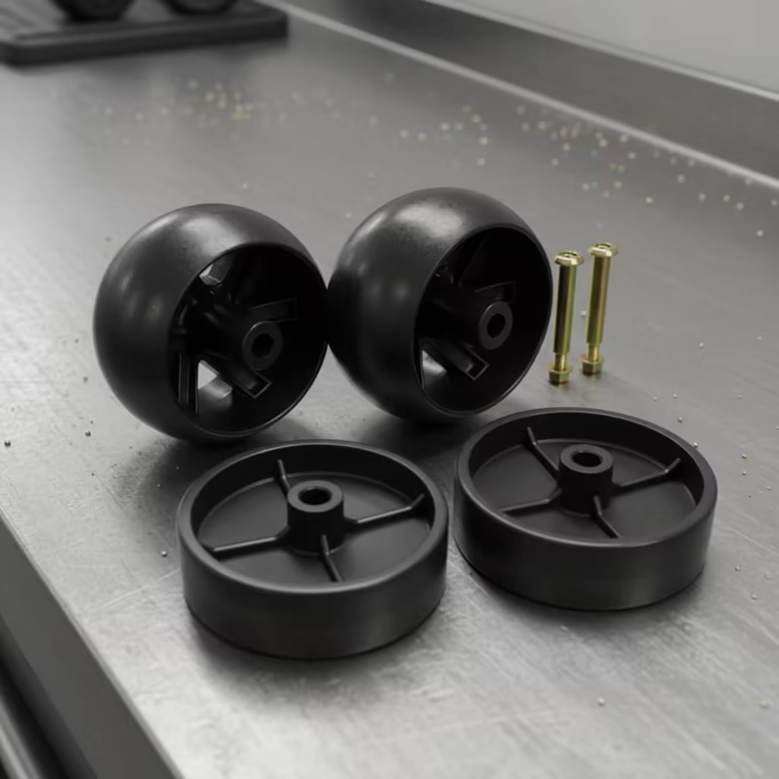 4 Piezas Kit Ruedas para Cortacésped