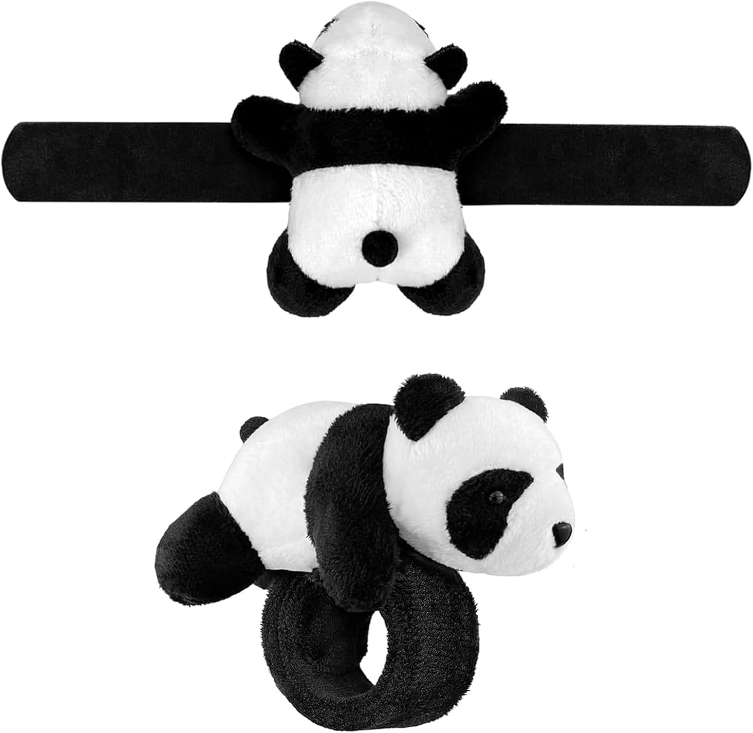jarbins 1 PC Animal Slap Bracelets Stuffed Animal Panda Huggers for Children Birthday Party Favors Wristband Kids Plush Toys Snap Bracelets
