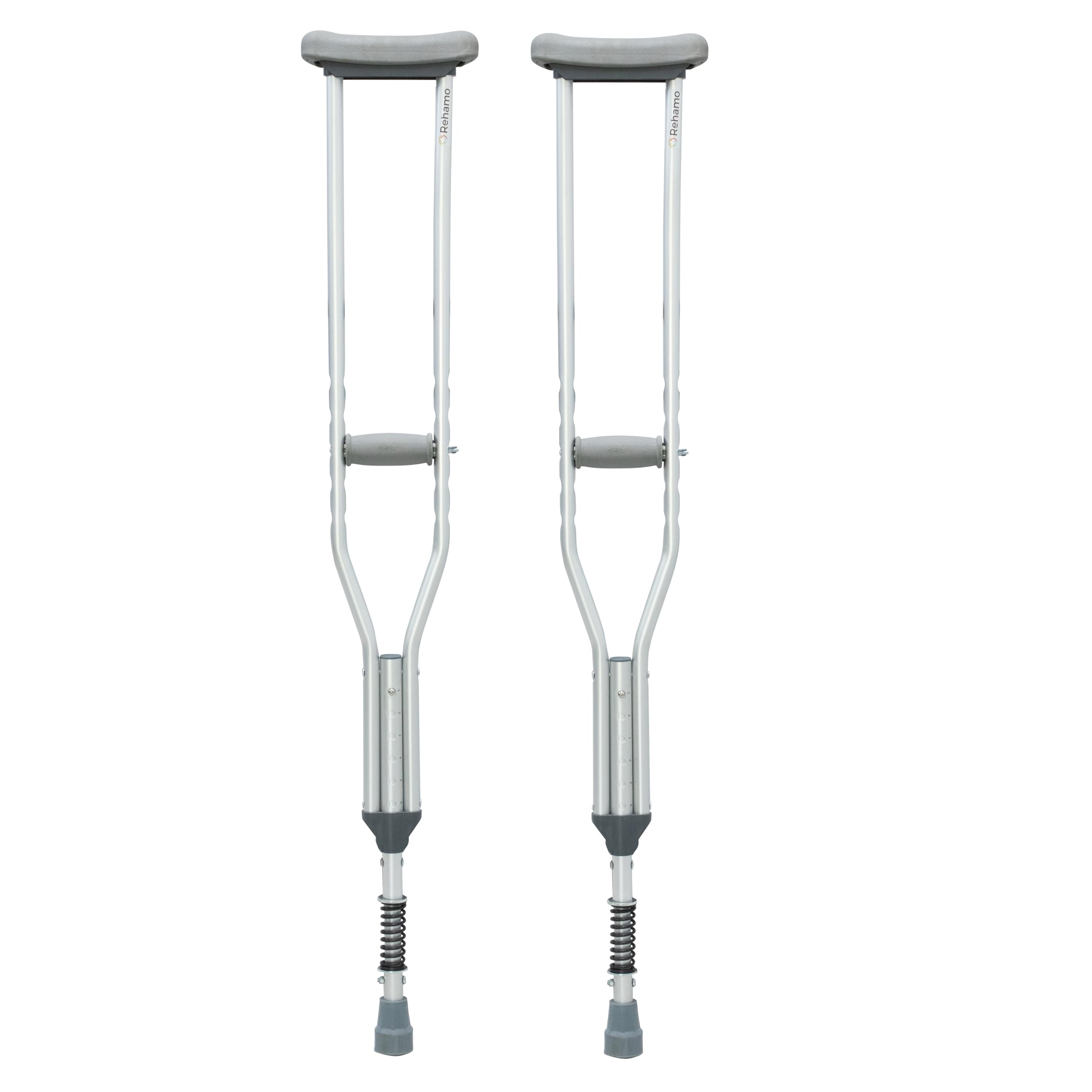 Aluminium Walking Crutches with Spring System, Padded Hand & Underarm Support & Adjustable Height | 1 Pair/2 Pieces Lightweight Premium Underarm/Axillary Crutches with 1 Year Warranty-image-10