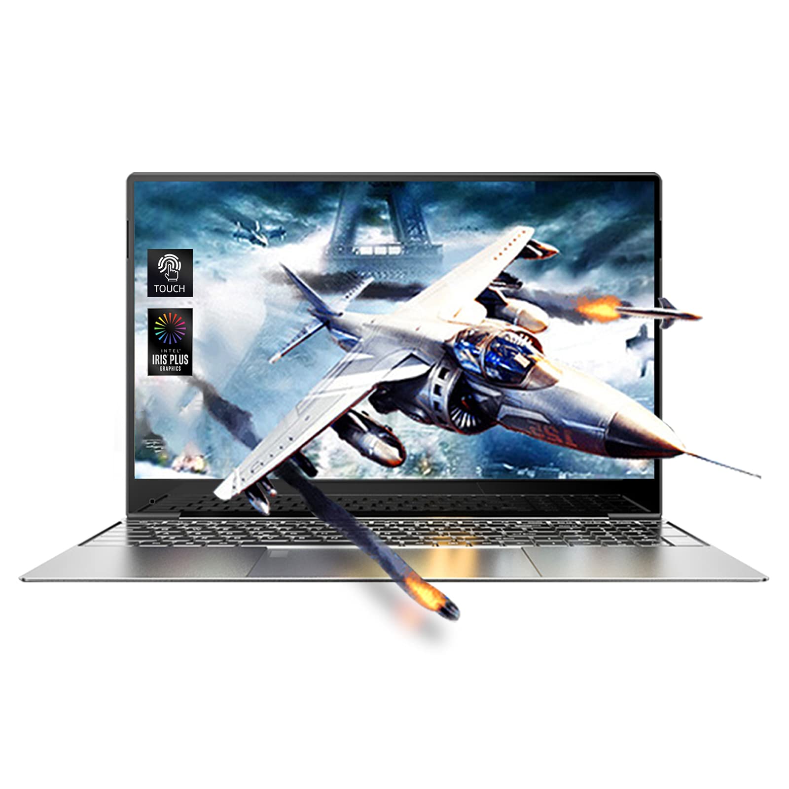 DERE Gaming Laptop Fingerprint Reader Laptops 15.6" FHD Windows 10 Laptop Intel Core i5 CPU, Intel UHD Graphics,12GB DDR4+512GB SSD Laptop Computer Full-Size Backlit Keyboard Full Metal V9 Max Silver