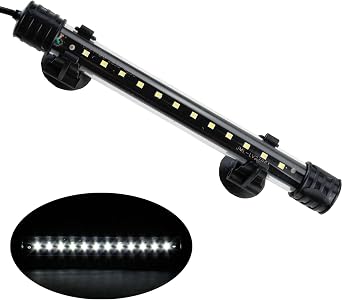 AQUANEAT Aquarium LED Submersible Light 7.5 Inch Underwater Fish Tank Light White