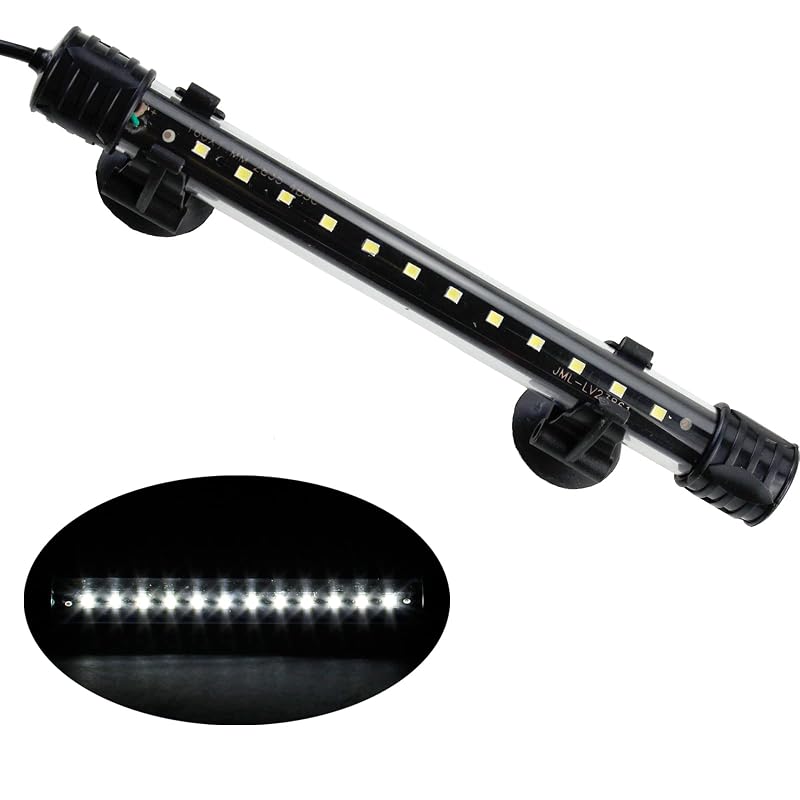 Iluminação LED submersível para aquário AQUANEAT com 12 LEDs brancos, 19,05 cm (White)