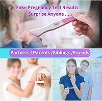 Vista 3 de Barra de prueba de embarazo falsa Always Turns Positive Pregnancy Test Stick Broma de embarazo, paquete de 2, rosa