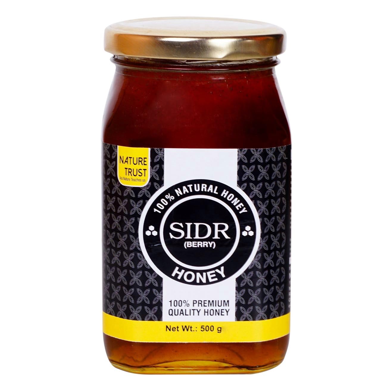 Nature Trust SIDR Honey Raw 500g Honey- Unprocessed, Unfiltered, Unpasteurized Pure & Premium Himalayan & 100% Pure & Natural(500gm) | Natural Ayurvedic Remedy for Weight Loss Cough and Digestive Disorders 500g