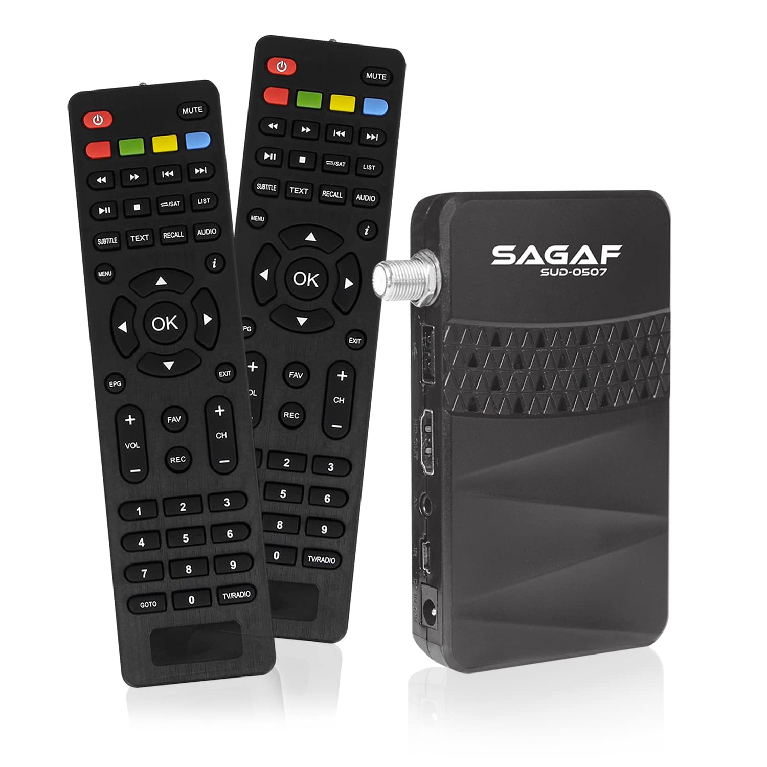Leyf & Sagaf SUD-0507 Récepteur Satellite Mini DVB-S2 Full HD 1080p HDTV Scart USB Astra Hotbird Turksat