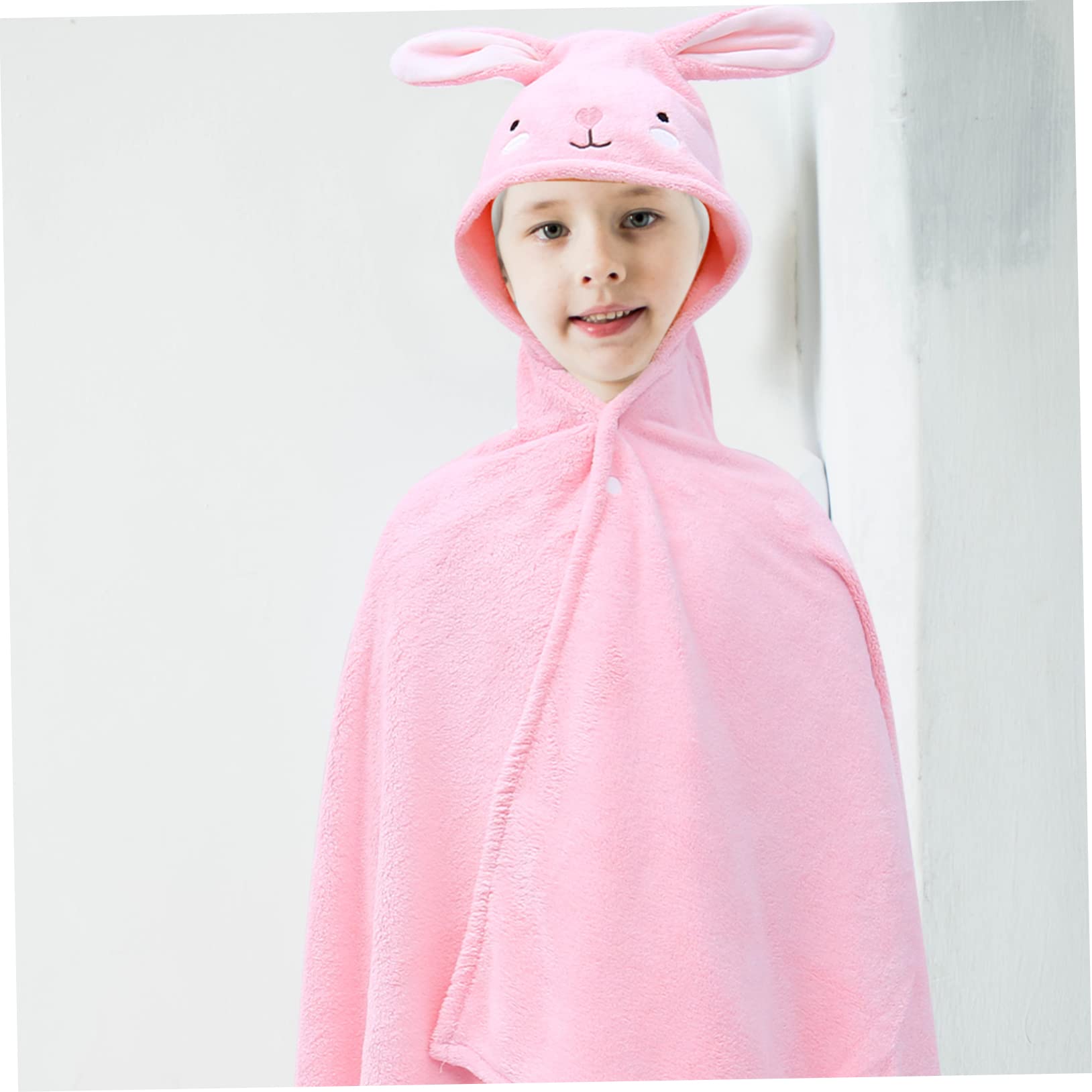 Toalla de Baño y Sombrero de Animal para Manta de Baño Capucha de Color Rosa Transpirable Cuidado de Recién Nacidos la Playa o Piscina