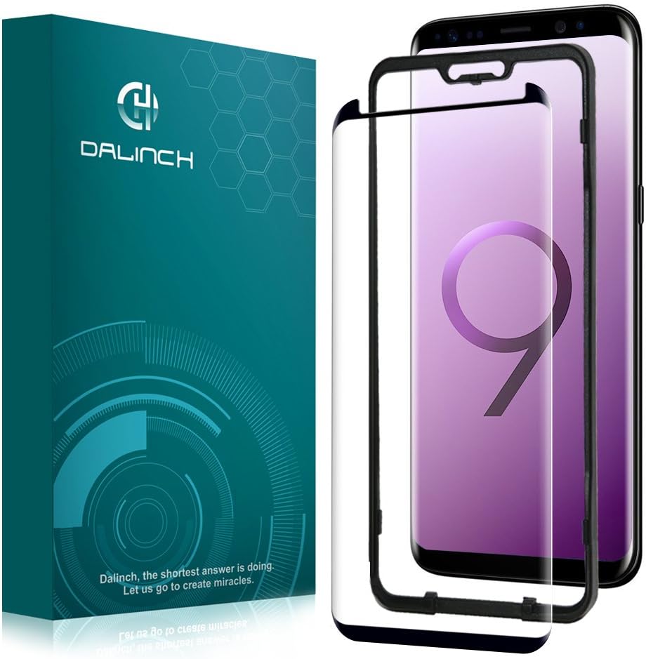 Galaxy S9 Screen Protector,Dalinch Galaxy S9 Tempered Glass Screen Protector [Error Proof Bubble Free][9H Hardness] [HD - Clear] [3D Curved] Tempered Glass Film Screen Protector for Samsung Galaxy S9