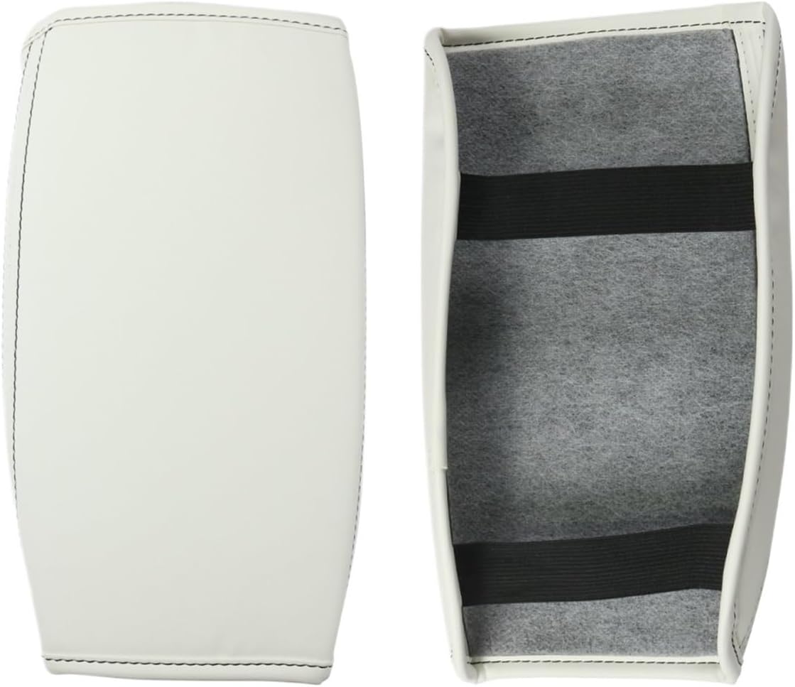 Car Armrest Box Cover Compatible with Hyundai Tucson NX4 2021-2024 Central Control Armrest Pad Auto Compatible with Hyundai Tucson 2024 Accessories(White)