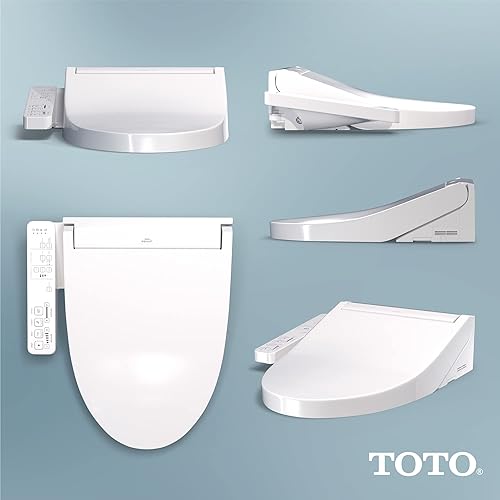 Vista 7 de TOTO® WASHLET® KC2 Asiento de inodoro electrónico con bidé con asiento calefactado y tapa de cierre suave, alargado, algodón blanco - SW3024#01