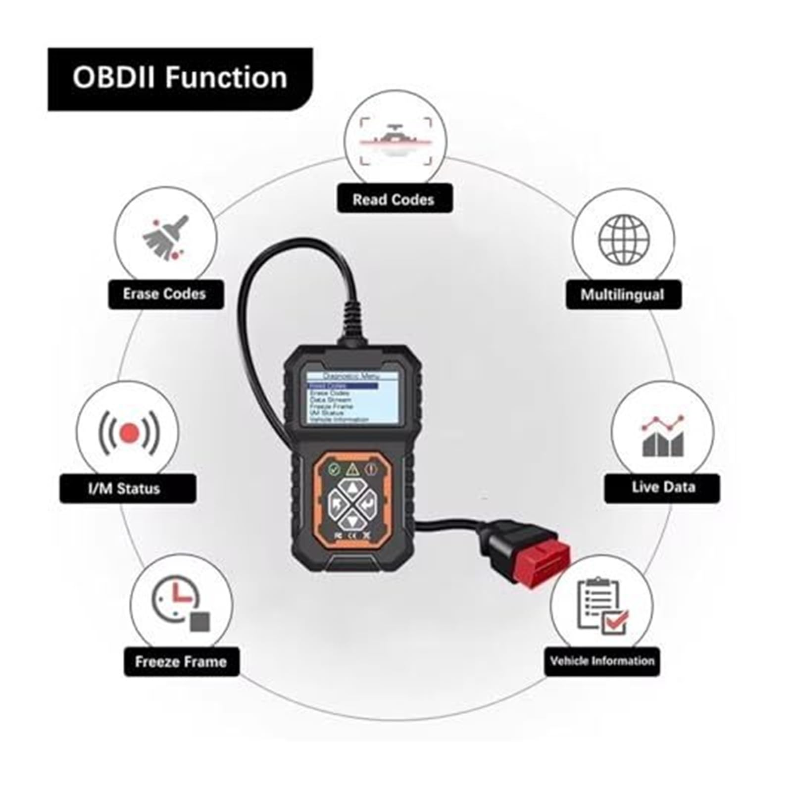 Narzędzie diagnostyczne do samochodów, skaner T31 OBD2 EOBD kontroli układu silnika, czytnik kodów osobowych, SUV-ów i lekkich ciężarówek