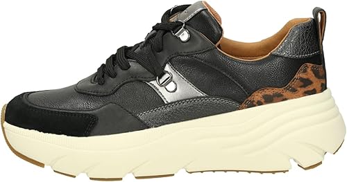 Geox D Diamanta, Zapatillas Mujer, Negro, 35 EU