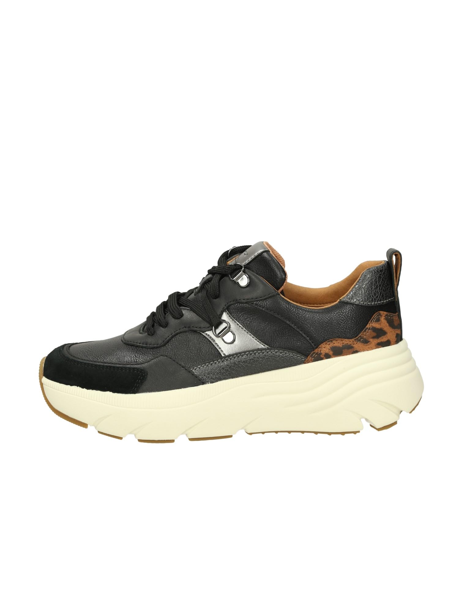 Geox Women's D Diamond Trainers, Black, 41 EU, Black, 7.5 UK