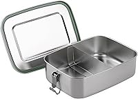 Vista 10 de Lonchera de acero inoxidable – Contenedor de alimentos ecológico y reciclable, a prueba de fugas y apto para lavavajillas, sin BPA, diseño de comida