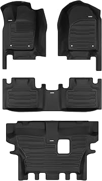 TuxMat - for Dodge Durango 7-Seater 2016-2025 Models - Custom Car Mats - Maximum Coverage, All Weather, Laser Measured - This Full Set Includes 1st, 2nd and 3rd Rows