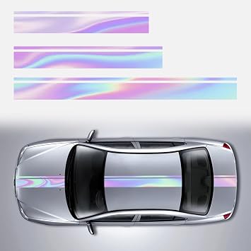 3PCS Car Hood Car Body Roof Modified Sport Style Stripe Sticker Graphic Vinyl Racing Stripe Decal Decoration Accessories Sticker for Cars Discoloration