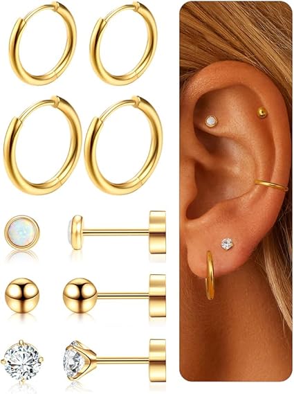 Paire De Créoles Dorées 75mm - Acier Inoxydable Hypoallergénique, Neuf Sans Emballage