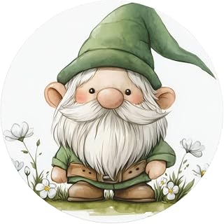 Cute Dwarf Big Green Hat Round Magnetic Fridge Magnets for Kitchen Durable with Enduring Magnetism